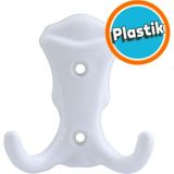 NZB Mobilya Duvar Kapı Vestiyer Portmanto Askısı Dolap Elbise Askılığı Beyaz Renk Plastik Askı Askılık