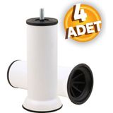 Nzb Mobilya Kanepe Baza Koltuk Destek Ayağı Beyaz Ayak 15 cm (4 Adet) - Yok