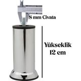 Nzb Mobilya Kanepe Baza Koltuk Destek Ayağı M8 Civata Krom Ayak 12 cm - Mobilya Hırdavatı