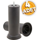 Nzb Mobilya Kanepe Baza Koltuk Destek Ayağı M8 Civata Siyah Ayak 15 cm (4 Adet) - Yok