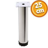 NZB Mobilya Kanepe Baza Koltuk Metal Destek Ayağı Ayarlanabilir Krom Ayak 25 cm