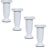 Nzb Mobilya Kanepe Baza Sehpa Ayağı Ayarlanabilir 10 cm Plastik Beyaz Ayak (4 Adet) - Mobilya Hırdavatı