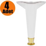 Nzb Mobilya Kanepe Koltuk Sehpa Ayağı 22 cm Beyaz Baza Ayak (4 Adet)