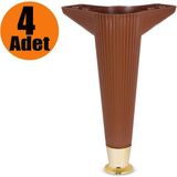 Nzb Mobilya Kanepe Koltuk Sehpa Ayağı 22 cm Kahverengi Ayak (4 Adet)