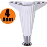 Nzb Mobilya Kanepe Masa Sehpa Ayağı Baza Ayak Beyaz 17 cm (4 Adet) - Yok