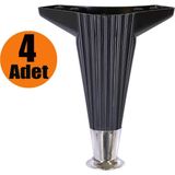 Nzb Mobilya Kanepe Masa Sehpa Ayağı Baza Ayak Siyah 17 cm (4 Adet) - Yok