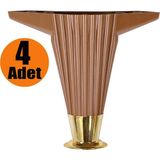 Nzb Mobilya Kanepe Sehpa Ayağı Baza Ayak Kahverengi 12 cm (4 Adet) - Yok