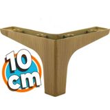 NZB Mobilya Kanepe Sehpa TV Ünitesi Baza Koltuk Ayağı Ahşap Desenli Açık Ceviz Renk 10 cm Ayak