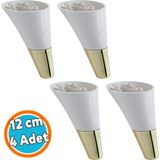 Nzb Mobilya Kanepe Sehpa Tv Ünitesi Baza Koltuk Ayağı Krem Gold Renk 12 cm Ayakları 4 Adet - Krem - Altın