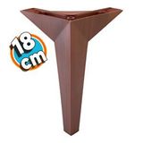 Nzb Mobilya Kanepe Sehpa Tv Ünitesi Koltuk Ayağı 18 cm Kahverengi Ahşap Desenli Baza Ayak