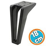 Nzb Mobilya Kanepe Sehpa Tv Ünitesi Koltuk Ayağı 18 cm Siyah Baza Ayak