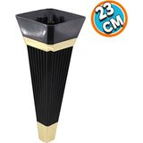 Nzb Mobilya Kanepe Sehpa Tv Ünitesi Koltuk Ayağı Baza Ayak 23 cm Siyah Altın