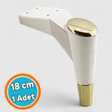 Nzb Mobilya Kanepe Tv Ünitesi Koltuk Ayağı 18 cm Krem Gold Konsol Ayakları - Krem - Altın