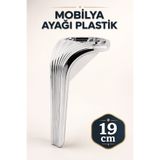 NZB Mobilya Kanepe TV Ünitesi Koltuk Ayağı 19 cm Parlak Krom Ayakları