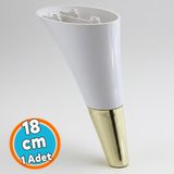 Nzb Mobilya Kanepe Tv Ünitesi Konsol Koltuk Ayağı Yükseltici Krem Gold Renk 18 cm Ayakları - Krem - Altın
