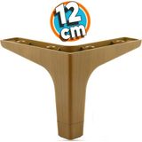 NZB Mobilya Kanepe Yatak Sehpa TV Ünitesi Baza Koltuk Ayağı Koyu Ceviz Renk 12 cm Ayak