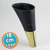 Nzb Mobilya Kanepe Yükseltici Tv Ünitesi Konsol Koltuk Ayağı Siyah Gold Renk 18 cm Ayakları - Siyah - Altın