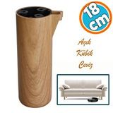 Nzb Mobilya Kapsül Ayak Yükseltici Kanepe Tv Ünitesi Koltuk Ayağı Baza Ayakları Açık Kübik Ceviz 18 cm