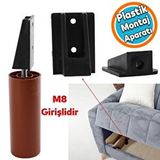 Nzb Mobilya Masa Baza Sehpa Gizli Montaj Ayağı Plastik Montaj Bağlantı Aparatı M8 Civatalı Tabanı 1 Adet