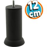 NZB Mobilya Metal Yatak Kanepe Baza Koltuk Orta Destek Ayağı M8 Civata Siyah Metal Ayak 12 Cm