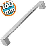 Nzb Mobilya Mutfak Banyo Dolabı Çekmece Dolap Kapak Kulpu Kulbu KROM160 mm Metal Kulp