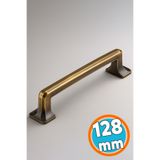 NZB Mobilya Mutfak Çekmece Dolap Dolabı Kulpu Kulbu Kulpları 128 mm Eskitme Antik Sarı Metal