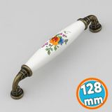 Nzb Mobilya Mutfak Çekmece Dolap Kapak Dolabı Kulbu Kulpu Kulpları Beyaz 128 Mm-12.8 cm Porselen - Antik Sarı