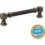 Nzb Mobilya Mutfak Çekmece Dolap Kulpu Kulbu Kulpları Antik Sarı Eskitme Metal 128 mm 12.8 cm