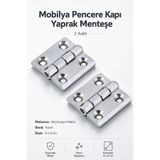 Nzb Mobilya Pencere Kapı Duşakabin Mini Dolap Menteşesi Yaprak Menteşe Krom 40 X 40 Mm 2 Adet