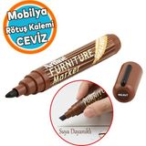 Nzb Mobilya Rötuş Kalemi Ceviz Renk Ahşap Masa Parke Dolap Kalemi Çizik Giderici Çatlak Kapatıcı - 1 Adet
