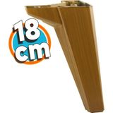NZB Mobilya Yatak Kanepe Çekyat Sehpa TV Ünitesi Baza Koltuk Ayağı Koyu Ceviz Renk 18 cm Ayak