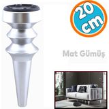 Nzb Mobilya Yükseltici Kanepe Koltuk Tv Ünitesi Baza Ayağı Zigon Orta Sehpası Ayak 20 cm Mat Gümüş