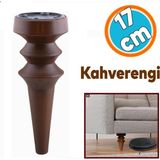 Nzb Mobilya Yükseltici Kanepe Koltuk Tv Ünitesi Baza Ayağı Zigon Orta Sehpası Ayak Ayakları Ahşap Desen 17 cm - Kahverengi