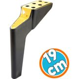 Nzb Mobilya Yükseltici Kanepe Sehpa Tv Ünitesi Koltuk Ayağı 19 cm Siyah Gold Baza Ayak - Siyah - Gold