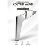 Nzb Mobilya Yükseltici Kanepe Sehpa Tv Ünitesi Koltuk Ayağı 23 cm Krom Baza Ayak