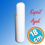 Nzb Mobilya Yükseltici Sehpa Kanepe Tv Ünitesi Koltuk Ayağı Baza Ayakları Kapsül Mat Beyaz 18 Cm