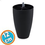Nzb Mobilya Yükseltici Sehpa Kanepe Tv Ünitesi Koltuk Ayağı Baza Ayakları Siyah Oval Plastik Ayak 12 cm