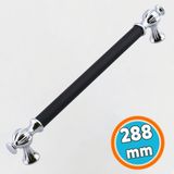 Nzb Mutfak Çekmece Mobilya Metal Dolabı Dolap Kapak Kulpu Kulpları Kulbu 288 mm 288 mm Krom Siyah - Siyah - Krom