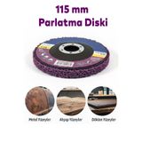NZB Parlatma Diski Döküm Metal Ahşap Yüzeyler İçin Pas Boya Sökücü Flap Disk Mor 115 mm