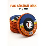 NZB Parlatma Diski Turuncu 115 mm Ahşap Metal Döküm Yüzeyler İçin Pas Boya Sökücü Flap Disk