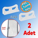Nzb Pencere Kapı Sineklik Kolu Plastik Pimapen Pvc L Tipi Tutucu Tutamağı 2 Adet