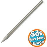 Nzb Profesyonel Beton Kırma Yontma Ucu Sds Max Murç 18X400 mm Uzun Ömürlü Dayanıklı Kırıcı Uç - Gri