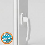 Nzb Pvc Pencere Kolu Pimapen Uyumlu, Sağ-Sol Açılır, Yedek Balkon Vidalı Plastik Kol Mekanizması Beyaz - 1 Adet