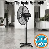 NZB Sanayi Tipi Ayaklı Vantilatör 65 cm 190 W Sessiz Geniş Alanlara Uygun Endüstriyel Güçlü Fan
