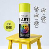 Nzb Sarı Prof. Sprey Boya Metal Ahşap Taş Plastik ve Cam Yüzeylere Uygun Spray Boya 400 ml RAL1018 - 1 Adet
