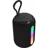 Nzb Şarjlı Taşınabilir Bluetooth Hoparlör Ses Bombası Rgb LED Işıklı USB Type-C Aux Destekli Kablosuz - Siyah