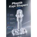 NZB Şeffaf Plastik Kapı Pencere Arkası Tampon 8 CM Vidalı Duvar Koruyucu Silikon Stoper