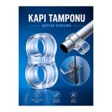 Nzb Şeffaf Silikon Kapı Pencere Kolu Stoperi Kapı Tamponu ( 10 Adet )