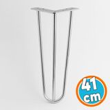 Nzb Sehpa Masa Ayağı 41 cm Krom Gümüş Metal Tekli Dayanıklı Mobilya Destek Yükseltici Ayak Modeli