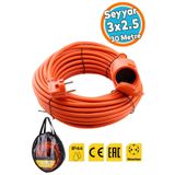 NZB Seyyar Uzatma Kablosu 30 METRE 3x2.5 mm Topraklı CCA Kablolu Tekli Grup Fiş Priz Kapaklı Monofaze